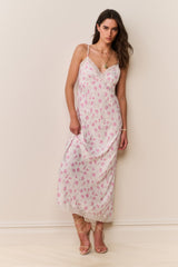 Manuela Heirloom Print Maxi Slip Dress - STERLING DUSK