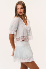 Maurelle Cotton Lace Blouse - EAU DE NIL