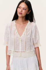 Maurelle Cotton Lace Blouse