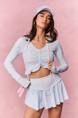 Medway Printed Zip-Up Active Top