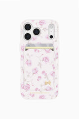 Case-Mate x LoveShackFancy Magnetic Wallet Works With MagSafe - Ribbon Rosa Flora