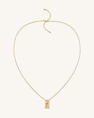Roman Small Arch Pendant Necklace - 18ct Gold Plated & Multicolor Zircon