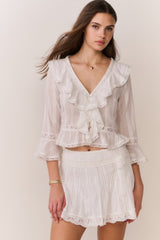Olenna Cotton Victorian Ruffle Top