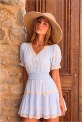 Devella Cotton Victorian Mini Dress