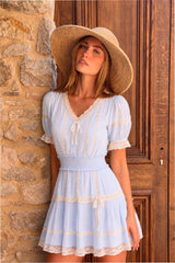 Devella Cotton Victorian Mini Dress