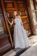 Laurel Sleeveless Maxi Dress in Silver