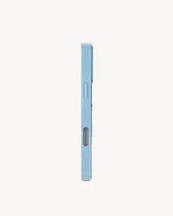 Playful Dachshund Artificial Crystal Phone Case - Aqua Blue