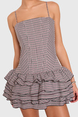 Laureline Romper in Cambridge Plaid