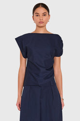 Elroy Top in Manchester Pinstripe