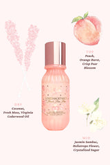 Mini Peach Pom Pom Hair & Body Perfume Mist with Candied Peach and Crystallized Sugar