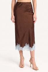 Audrie Silk Skirt
