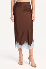 Audrie Silk Skirt