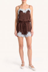 Audrie Silk Romper