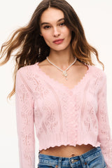 Sibella Floral Pointelle Cardigan