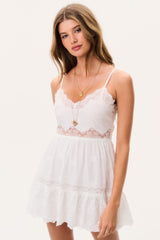 Soli Cotton Lace Mini Dress