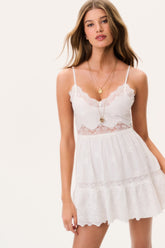 Soli Cotton Lace Mini Dress