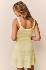 Darlena Fine Pointelle Knit Mini Dress