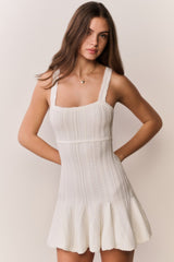 Tabatha Stretch Pointelle Mini Dress