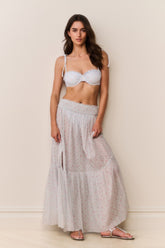 Umber Cotton Maxi Cover-Up Skirt