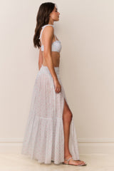 Umber Cotton Maxi Cover-Up Skirt