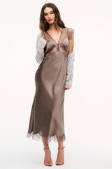 Vella Silk-Blend Lace Maxi Dress