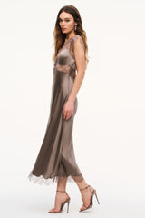 Vella Silk-Blend Lace Maxi Dress