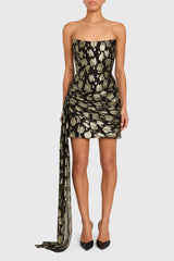 Alaia Dress in Chiffon Lacroix