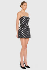 Lucienne Skort Romper in Polka Dot