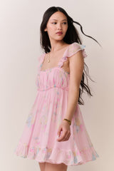 Zanira Floral Chiffon Mini Dress