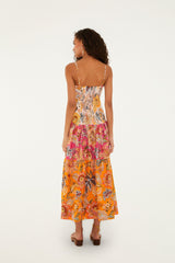 Multicolor Ligia Floral Mix Maxi Dress