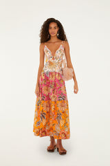 Multicolor Ligia Floral Mix Maxi Dress