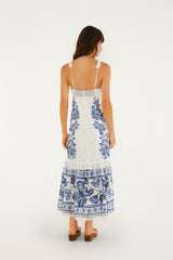 Off-White Beautiful Nature Eyelet Midi Dress