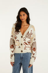 Off-White Countryside Cornelli Buttoned Knit Cardigan