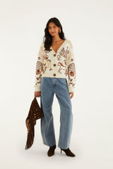 Off-White Countryside Cornelli Buttoned Knit Cardigan