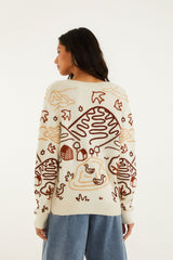 Off-White Countryside Cornelli Buttoned Knit Cardigan