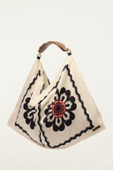 Off-White Flowers Satin Medium Scarf Bag