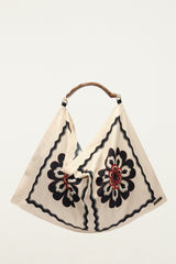 Off-White Flowers Satin Medium Scarf Bag