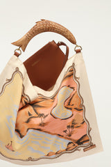 Off-White Landscape Satin Small Scarf Bag