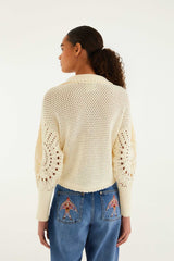 Off-White Polo Crochet Sweater