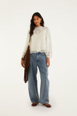 Off-White Richelieu Long Sleeve Blouse