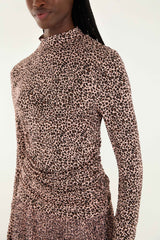 Pink Baby Leopard Jersey Blouse