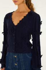 Richelieu 3D Butterflies Knit Cardigan