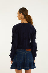 Richelieu 3D Butterflies Knit Cardigan