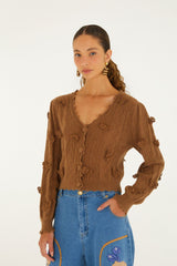 Richelieu 3D Butterflies Knit Cardigan