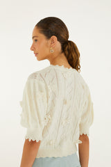 Richelieu 3D Butterflies Knit Top