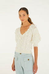 Richelieu 3D Butterflies Knit Top