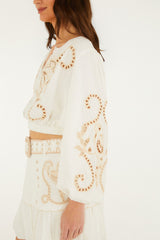 Off-White Richelieu Long Sleeve Blouse