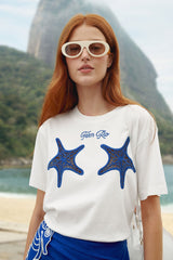 White Farm Rio Starfish Cut-Out T-Shirt