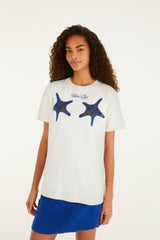 White Farm Rio Starfish Cut-Out T-Shirt