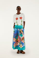 White Tropical Rose T-Shirt